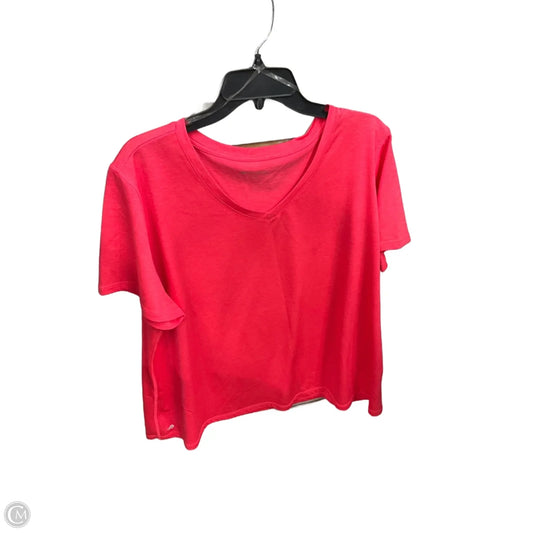 Athletic Top Short Sleeve By Ideology In Pink, Size: 3x