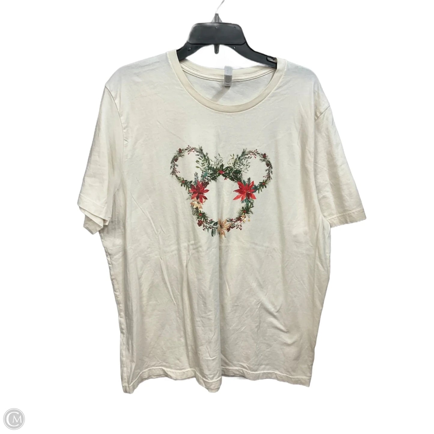 Top Short Sleeve By Canvas In Cream, Size: 2x