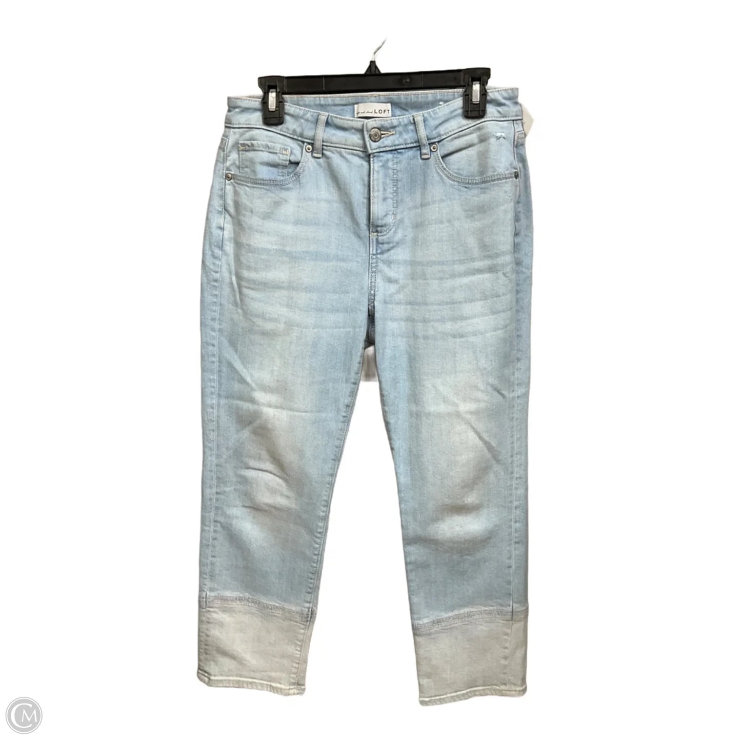 Jeans Straight By Loft In Blue Denim, Size: 4