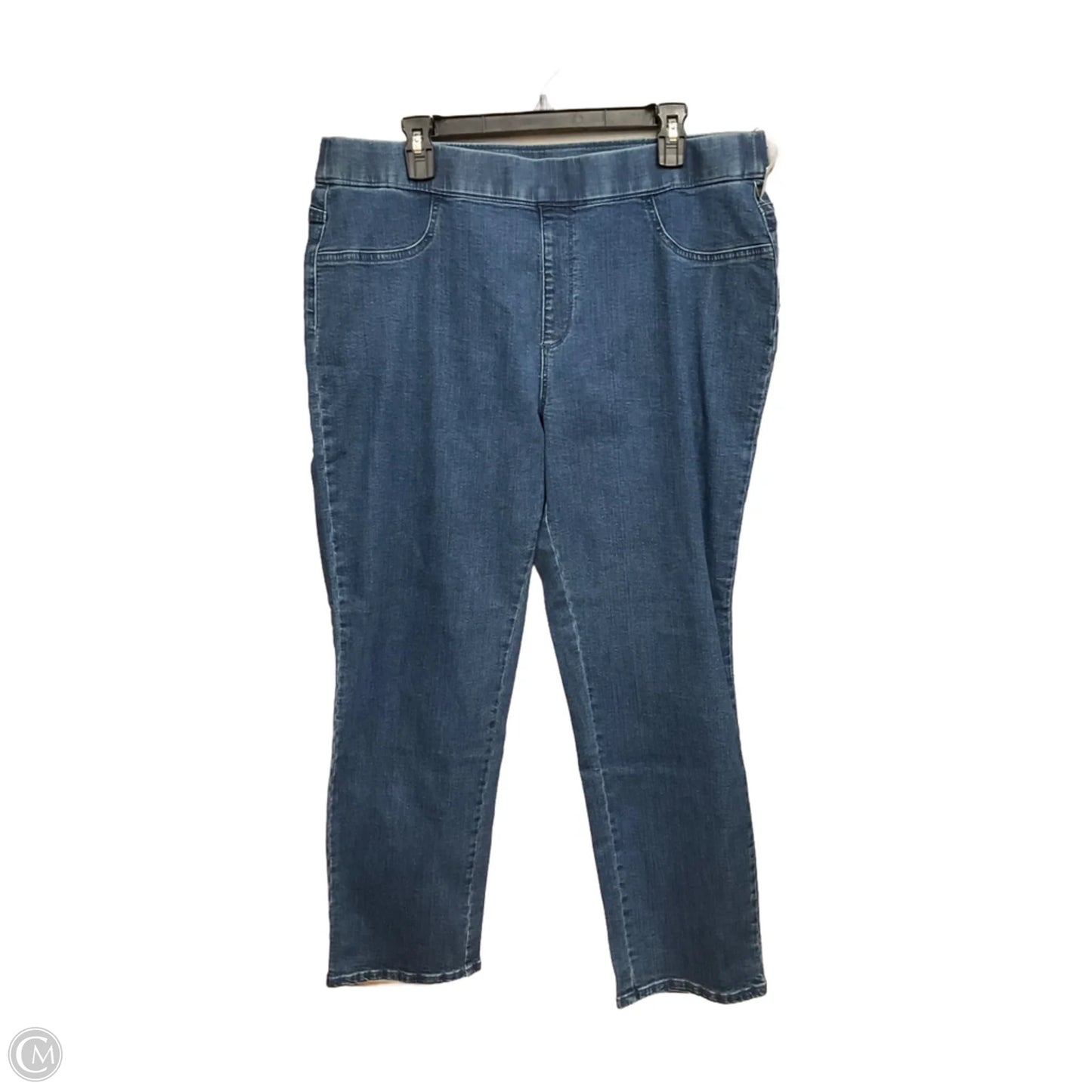 Jeans Boot Cut By Karen Scott In Blue Denim, Size: 18