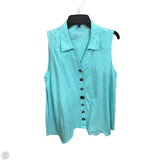 Top Sleeveless By Soft Surroundings In Green, Size: L