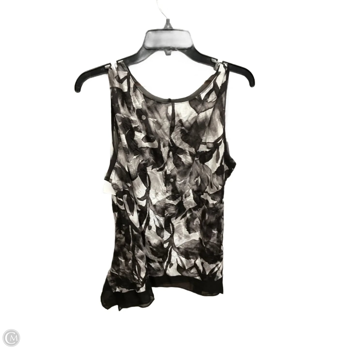 Top Sleeveless By Simply Vera In Black & White, Size: 1x