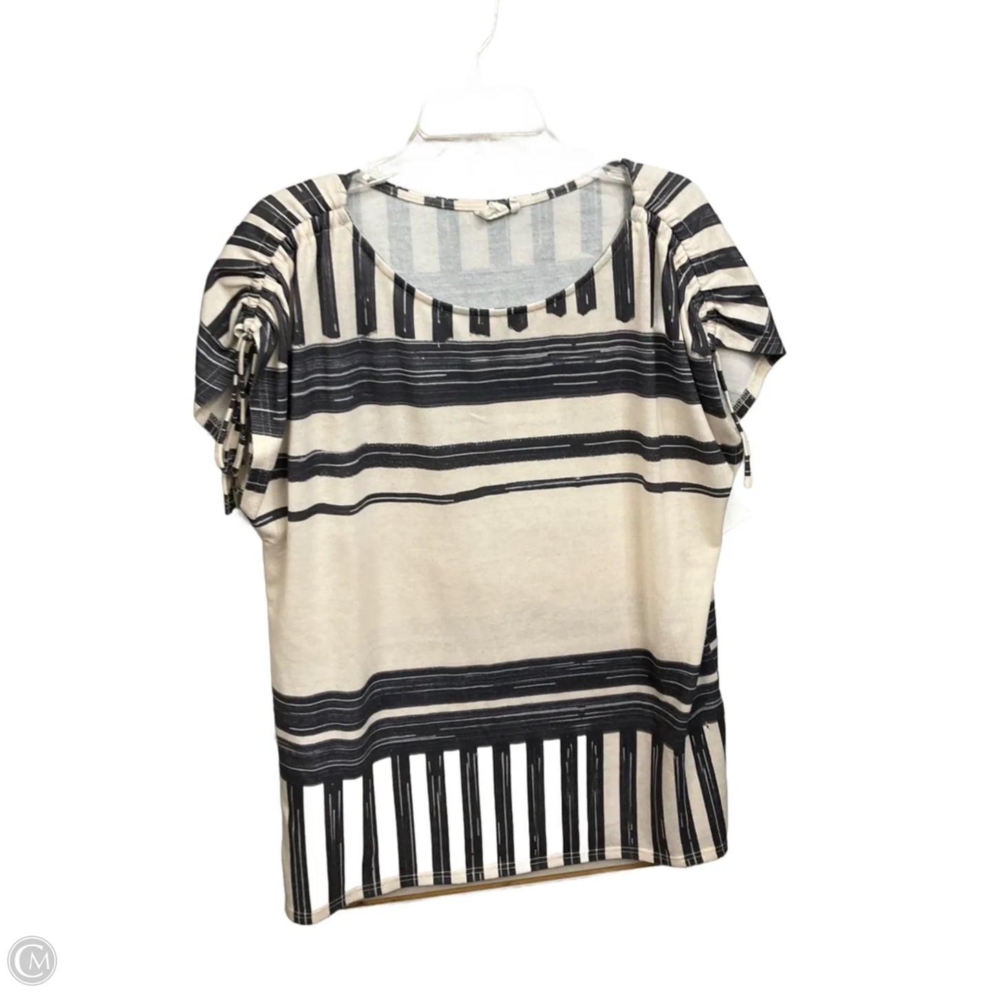 Top Sleeveless By Simple In Striped Pattern, Size: 1x