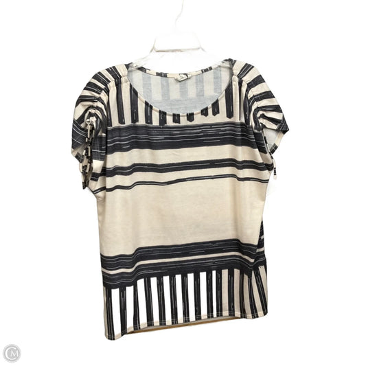Top Sleeveless By Simple In Striped Pattern, Size: 1x