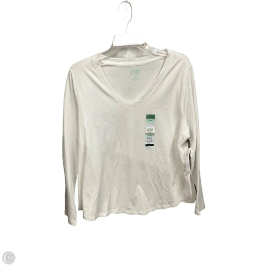 Top Long Sleeve Basic By Terra & Sky In White, Size: L