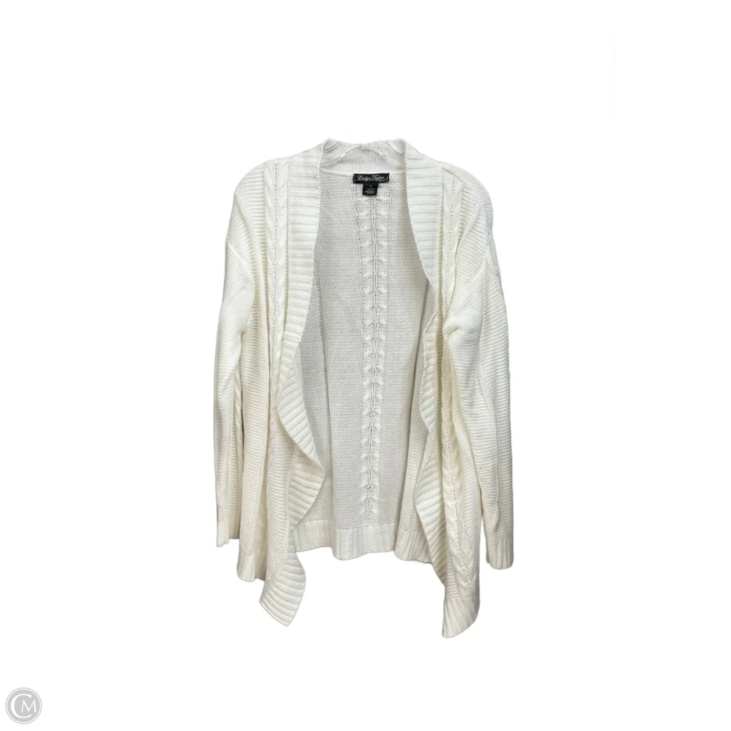 Cardigan By Clothes Mentor In White, Size: 2x
