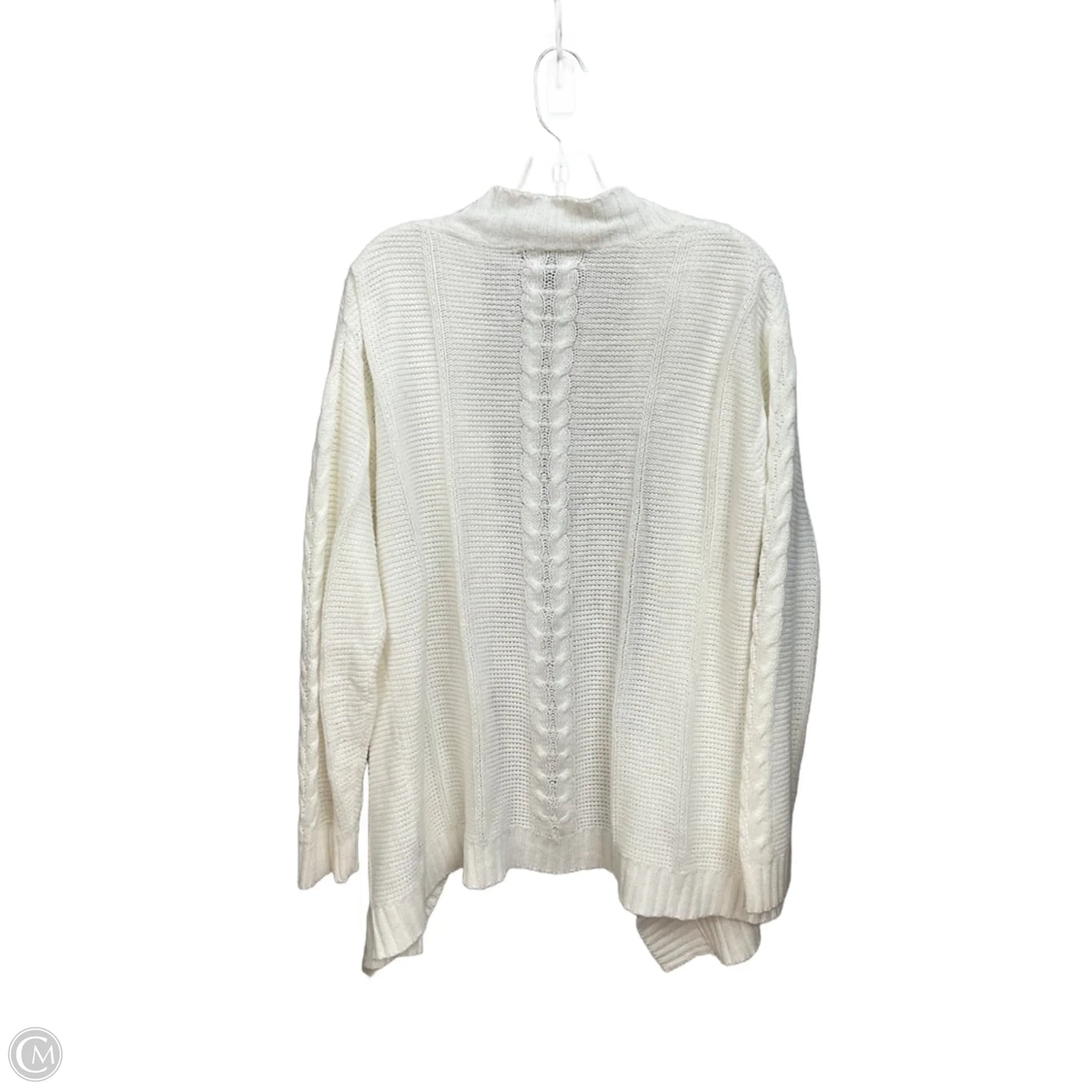 Cardigan By Clothes Mentor In White, Size: 2x