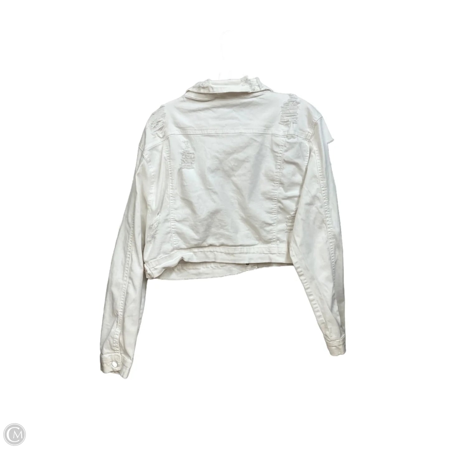 Jacket Denim By American Bazi In White, Size: 3x