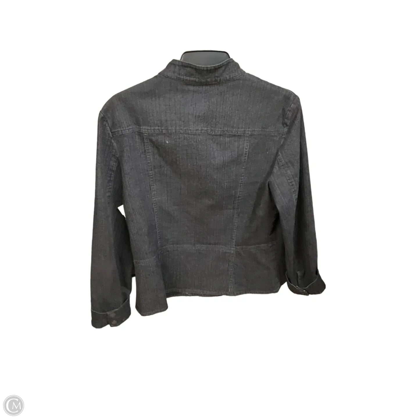 Jacket Denim By Peck And Peck In Black Denim, Size: M