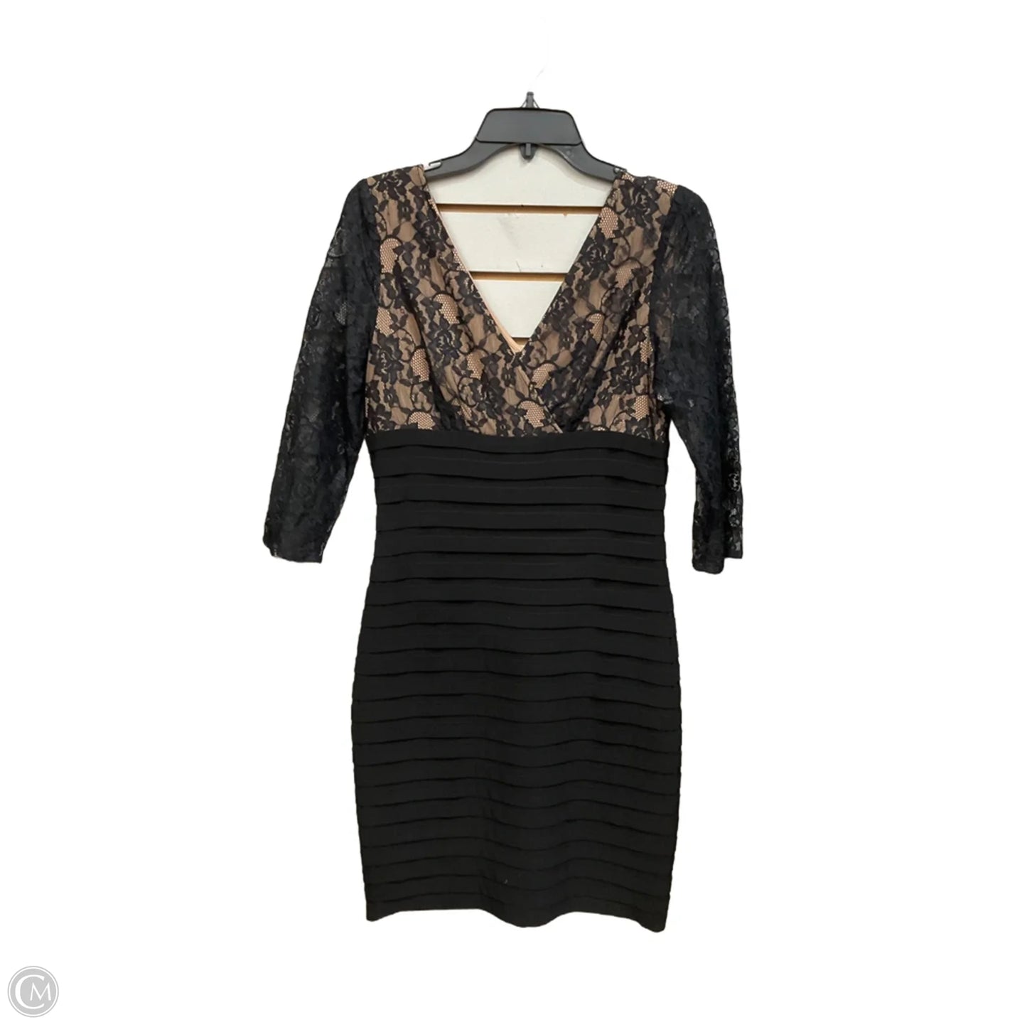 Dress Casual Midi By Adrianna Papell In Black, Size: M