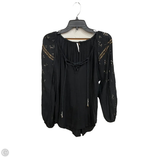 Top Long Sleeve By Free People In Black, Size: Xs