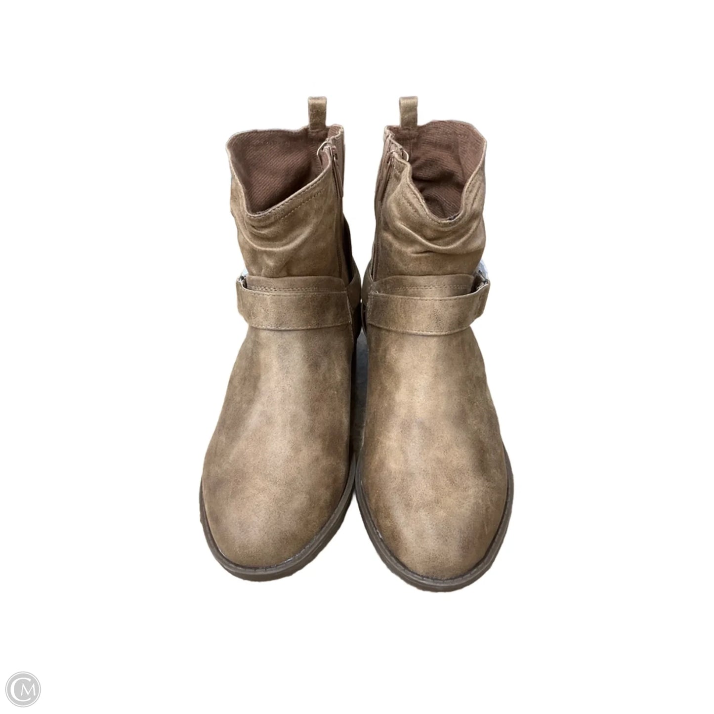 Boots Ankle Heels By Torrid In Tan, Size: 9.5