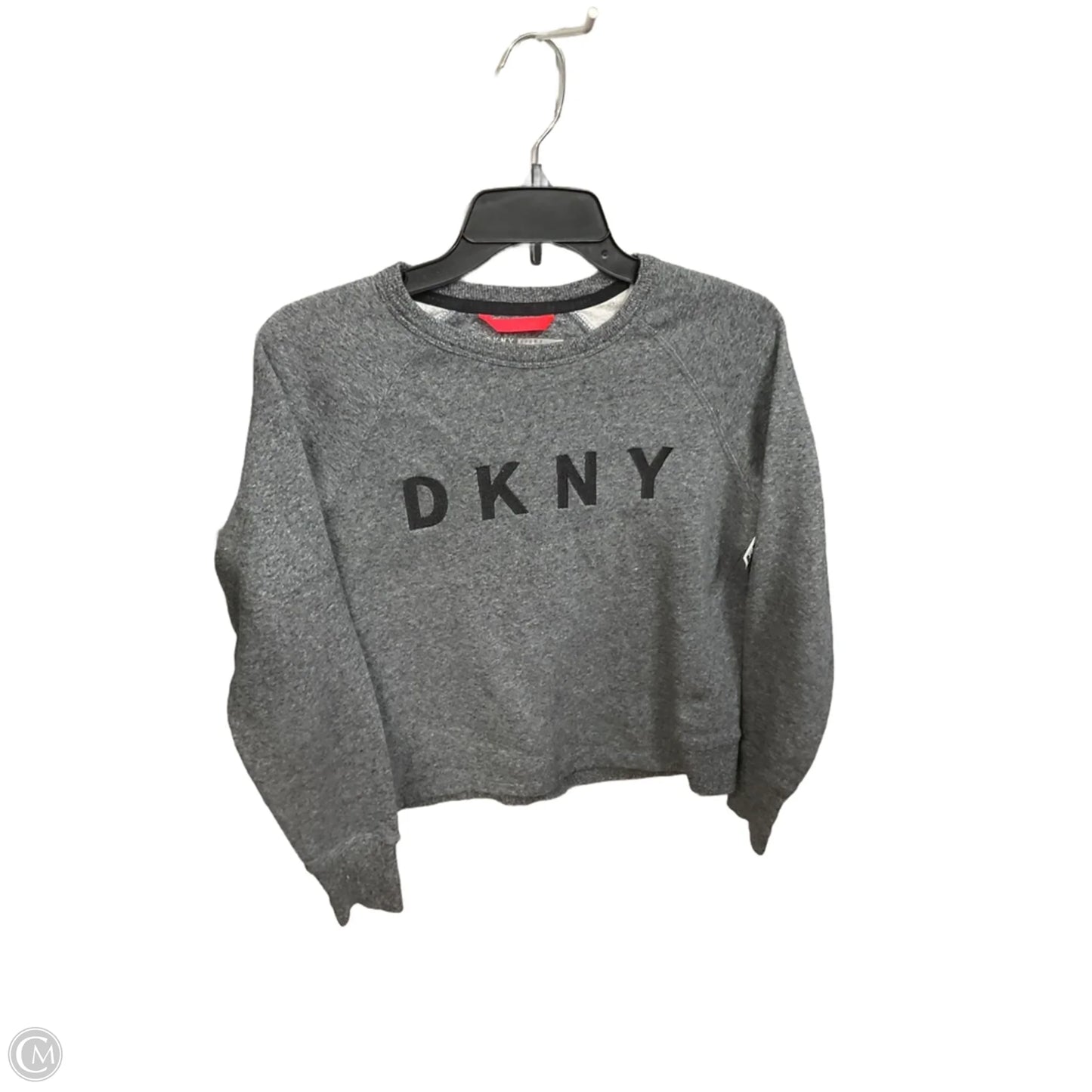 Athletic Sweatshirt Collar By Dkny In Grey, Size: S