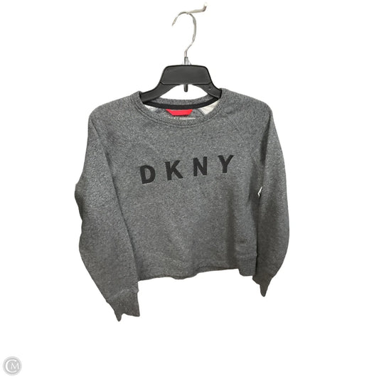 Athletic Sweatshirt Collar By Dkny In Grey, Size: S