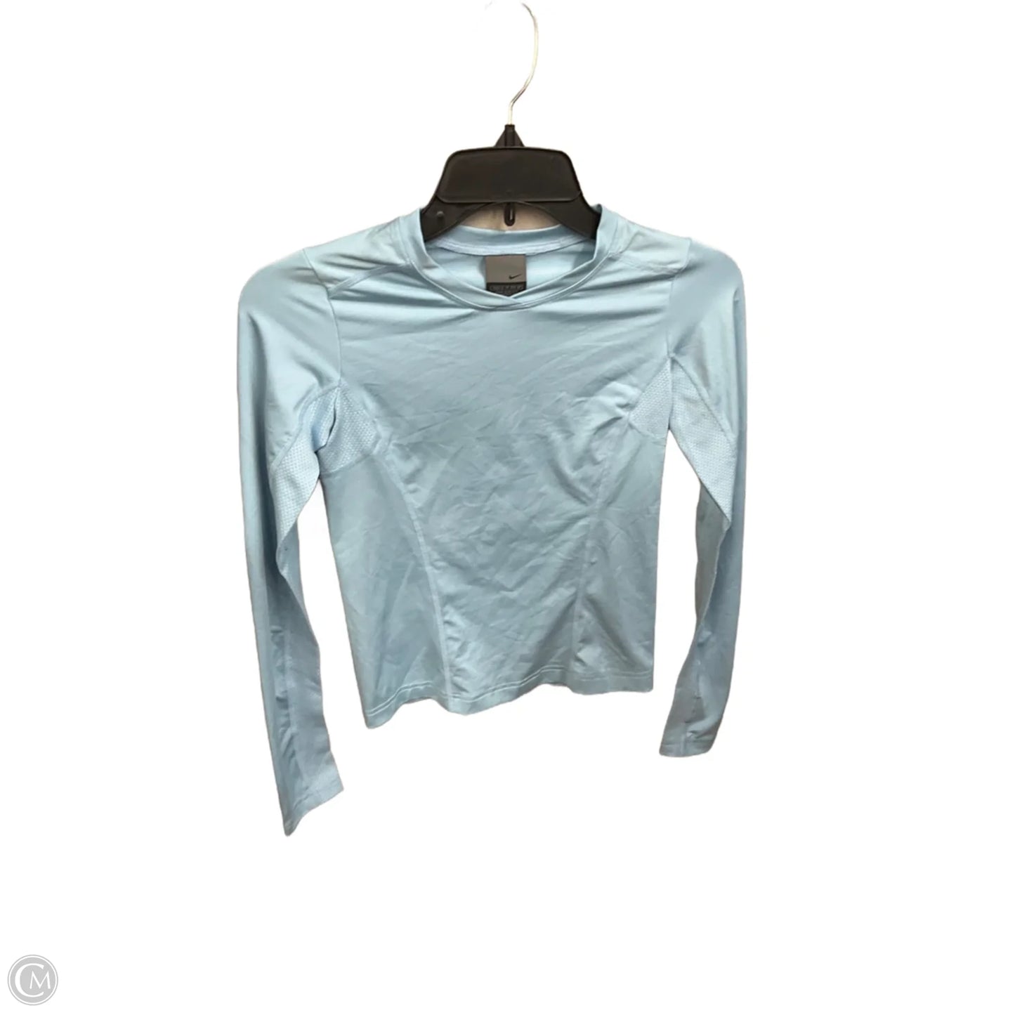 Athletic Top Long Sleeve Collar By Nike Apparel In Blue, Size: Xs