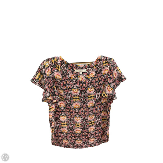 Top Short Sleeve By Loft In Multi-colored, Size: Xs