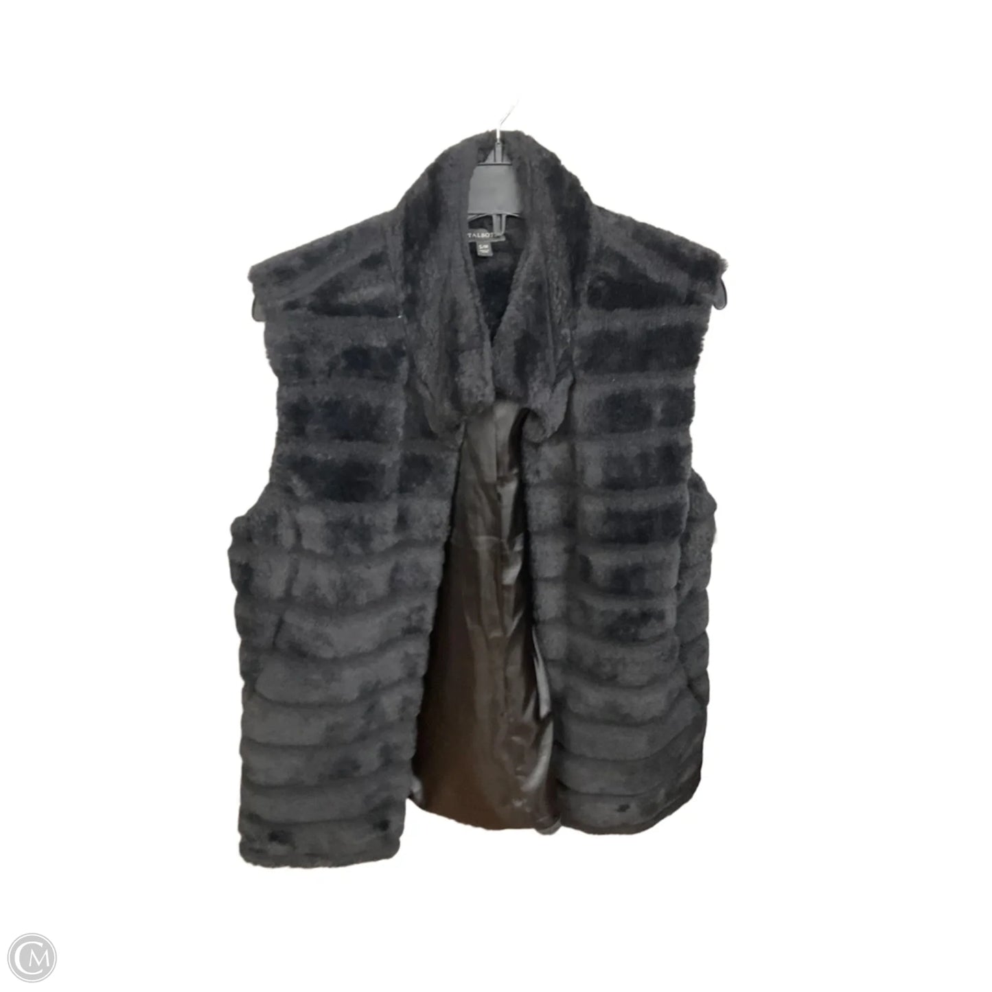 Vest Faux Fur & Sherpa By Talbots In Black, Size: S