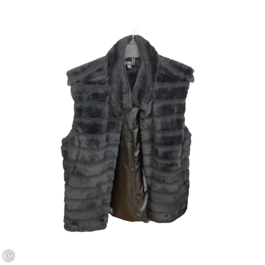Vest Faux Fur & Sherpa By Talbots In Black, Size: S