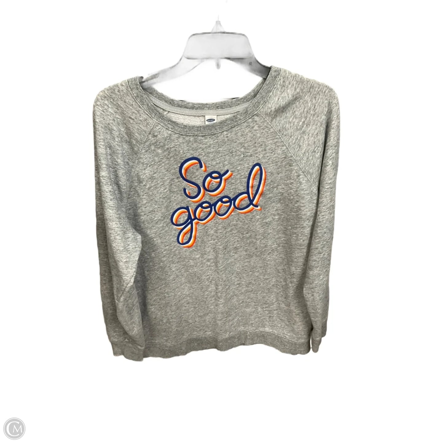 Sweatshirt Collar By Old Navy In Grey, Size: L