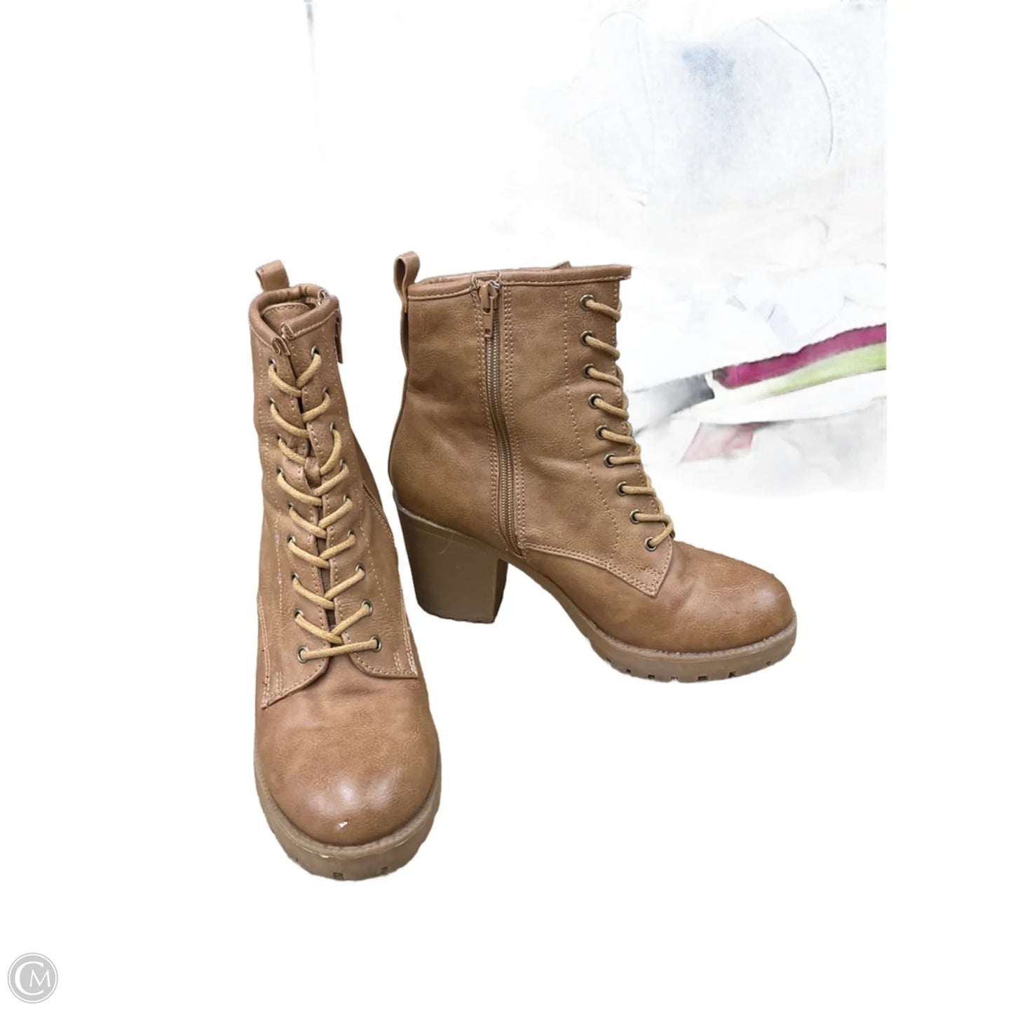 Boots Ankle Heels By Zigi Soho In Brown, Size: 8.5