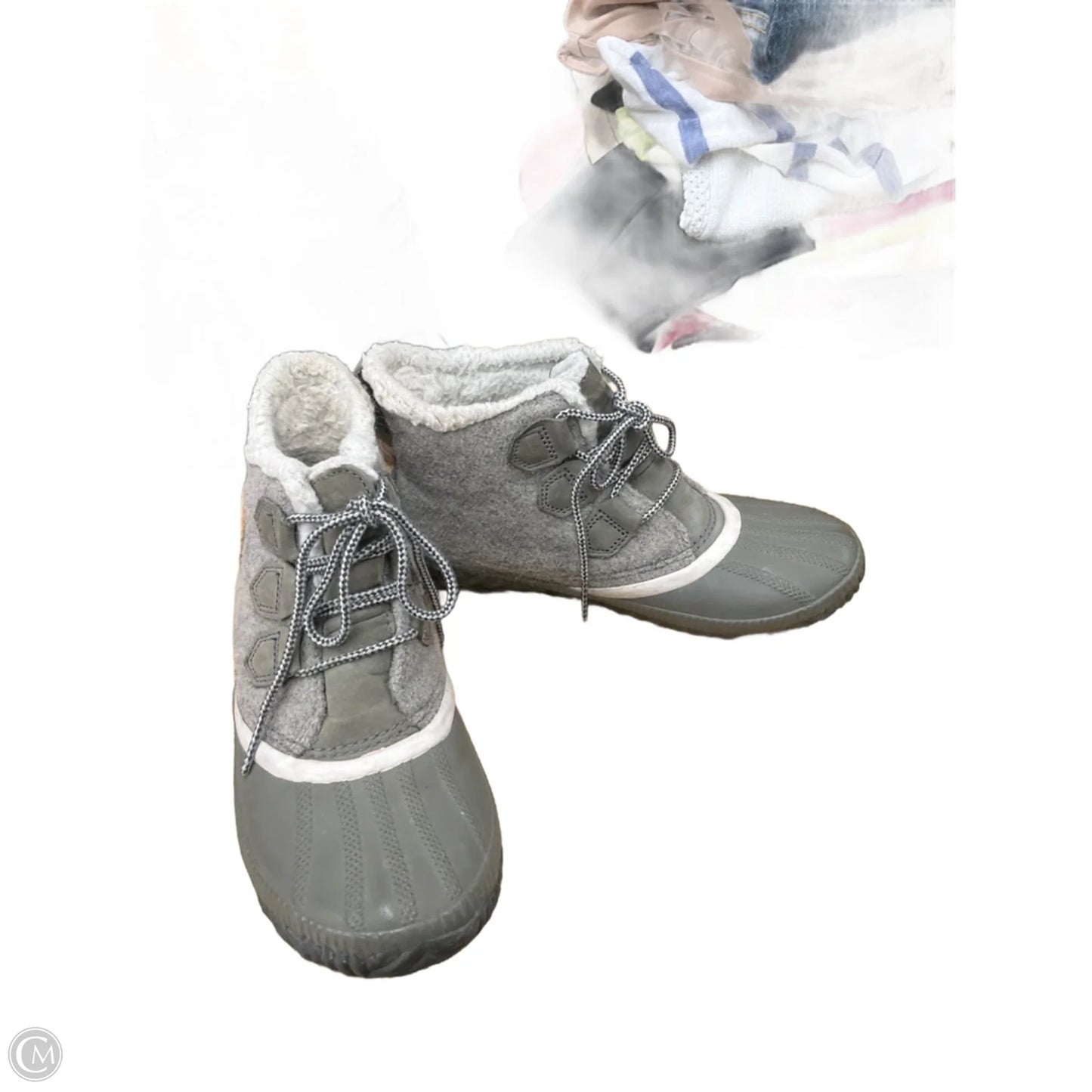 Boots Ankle Flats By Sorel In Grey, Size: 7.5