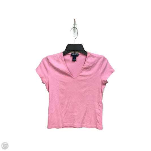 Top Short Sleeve By Ann Taylor In Pink, Size: S
