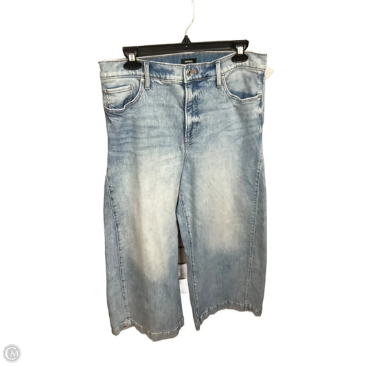 Jeans Wide Leg By Express In Blue Denim, Size: 12