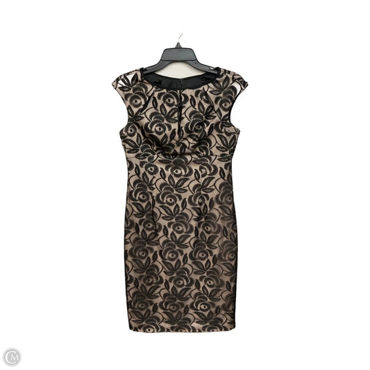 Dress Casual Midi By Maggy London In Black & Tan, Size: S