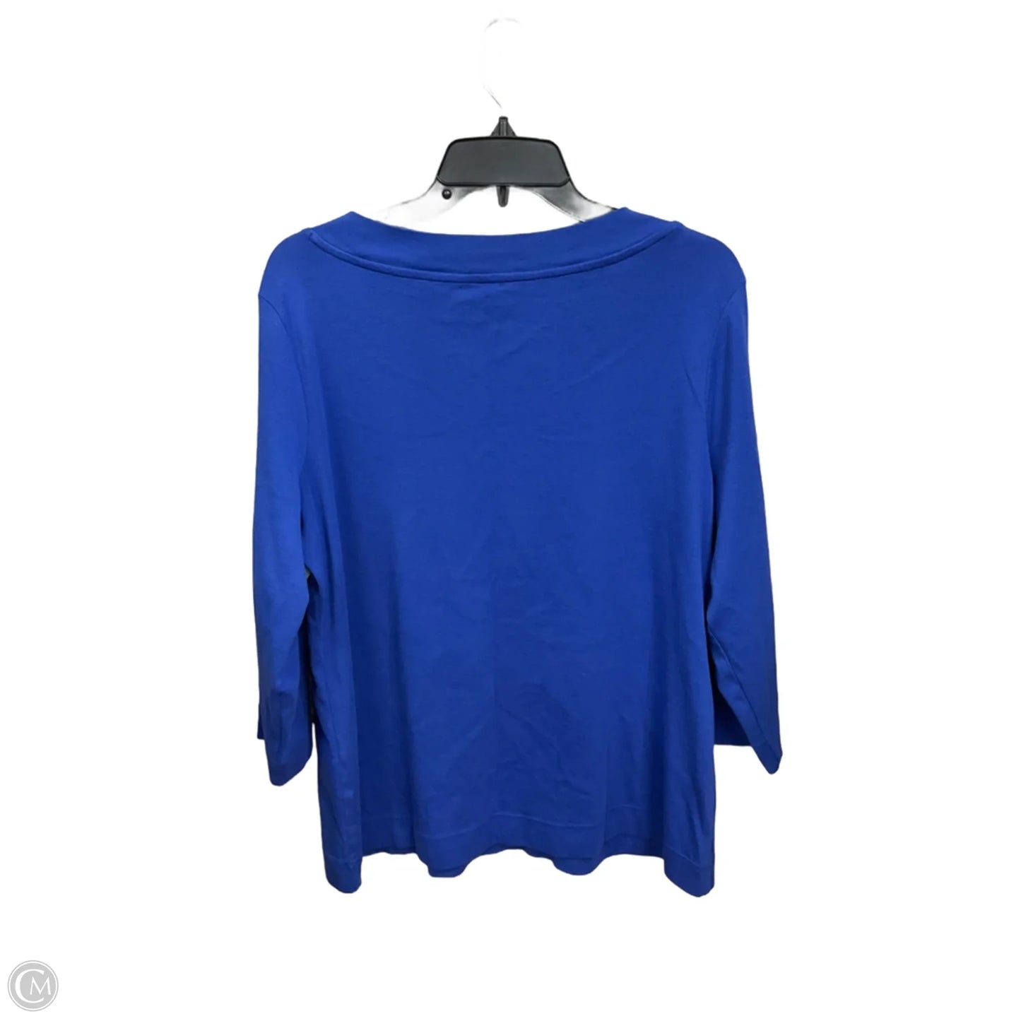 Top 3/4 Sleeve Basic By Chicos In Blue, Size: S