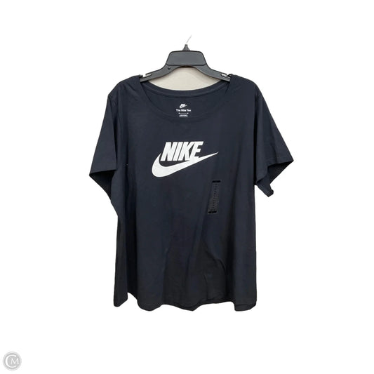 Athletic Top Short Sleeve By Nike Apparel In Black, Size: 3x