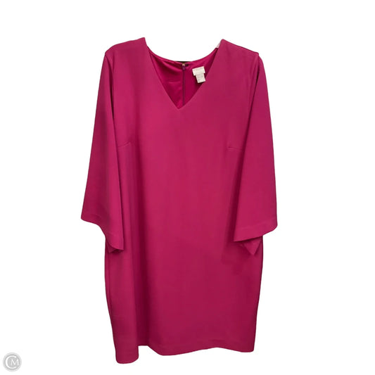 Dress Casual Midi By Chicos In Pink, Size: Xl