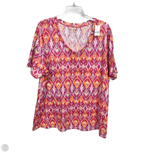 Top Short Sleeve By Lane Bryant In Tie Dye Print, Size: 2x