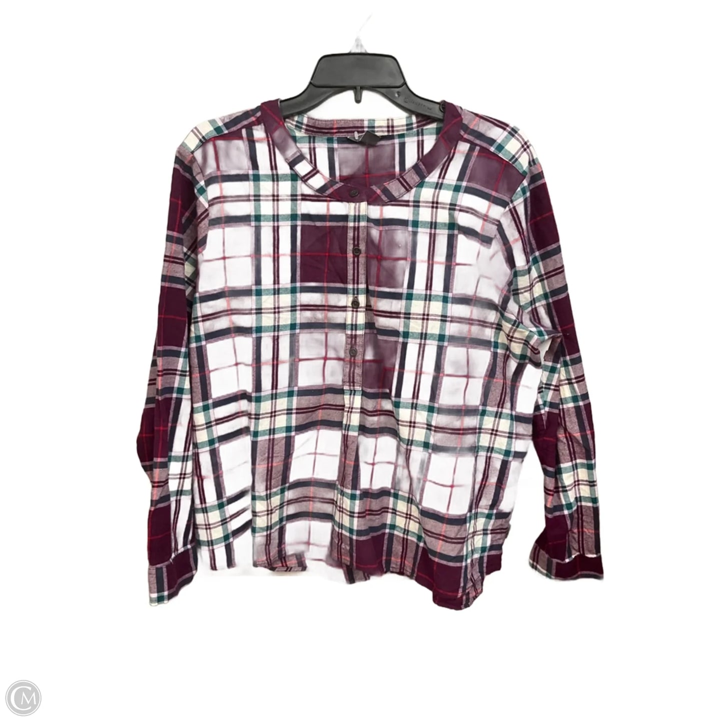 Top Long Sleeve By Eddie Bauer In Maroon, Size: 30