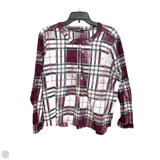 Top Long Sleeve By Eddie Bauer In Maroon, Size: 30