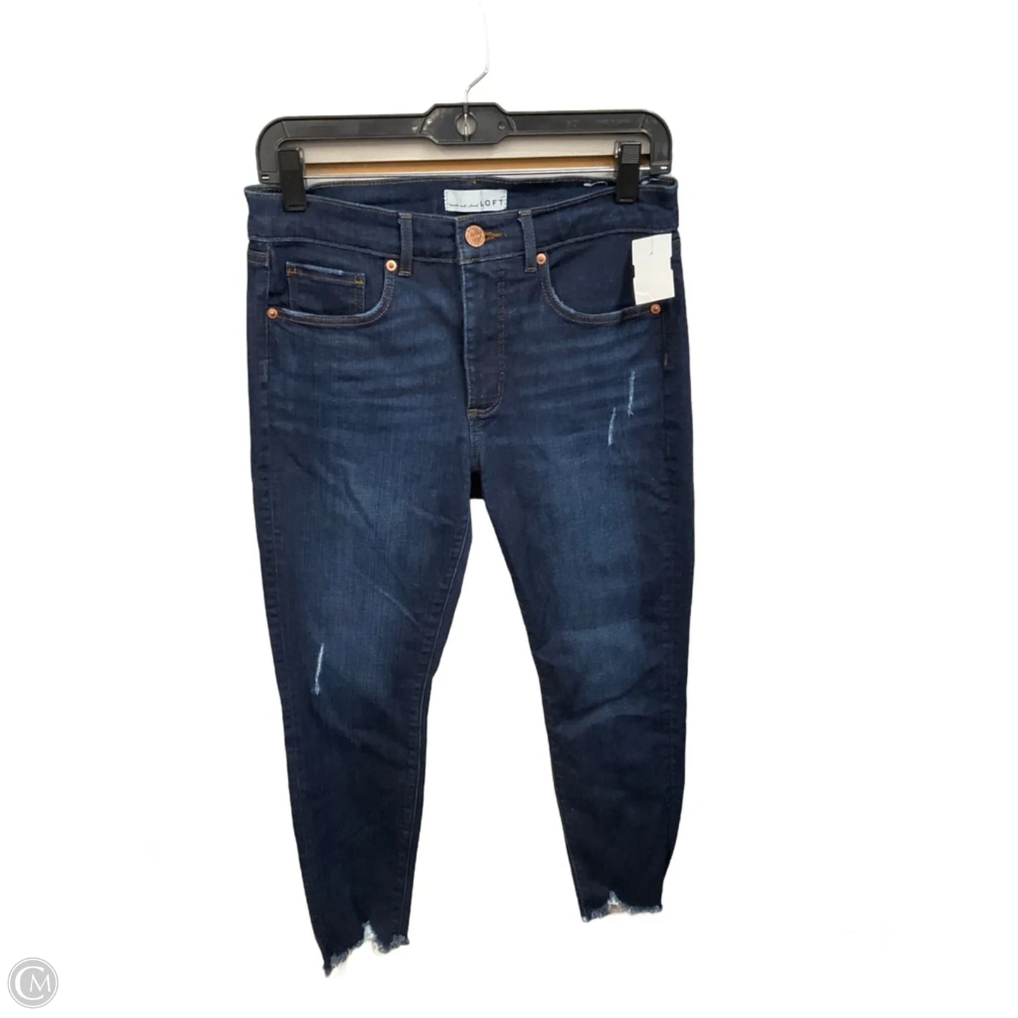 Jeans Skinny By Loft In Blue Denim, Size: 6