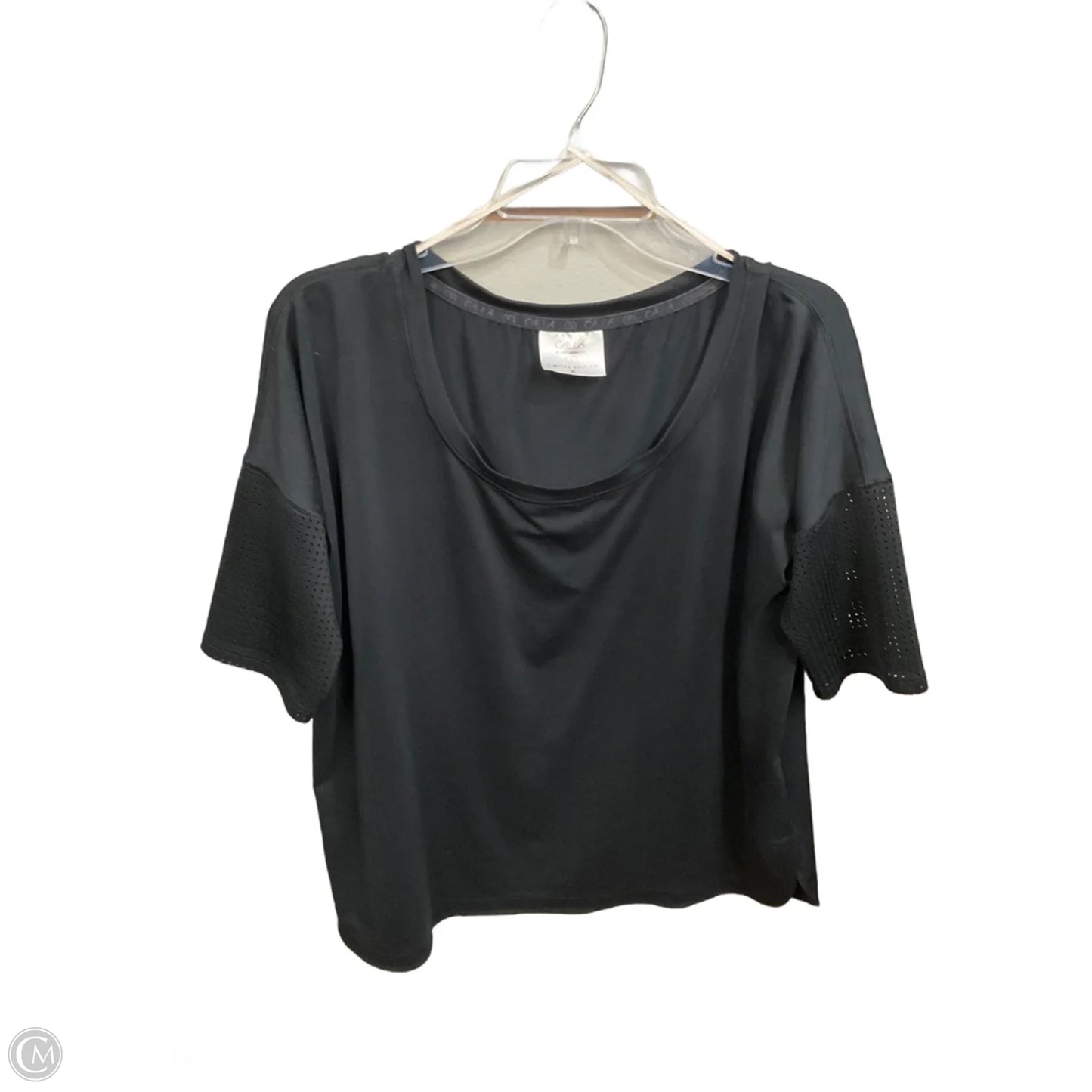 Athletic Top Short Sleeve By Calia In Black, Size: Xl