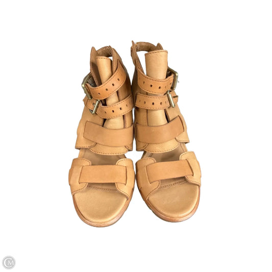 Sandals Heels Block By Sorel In Brown, Size: 7