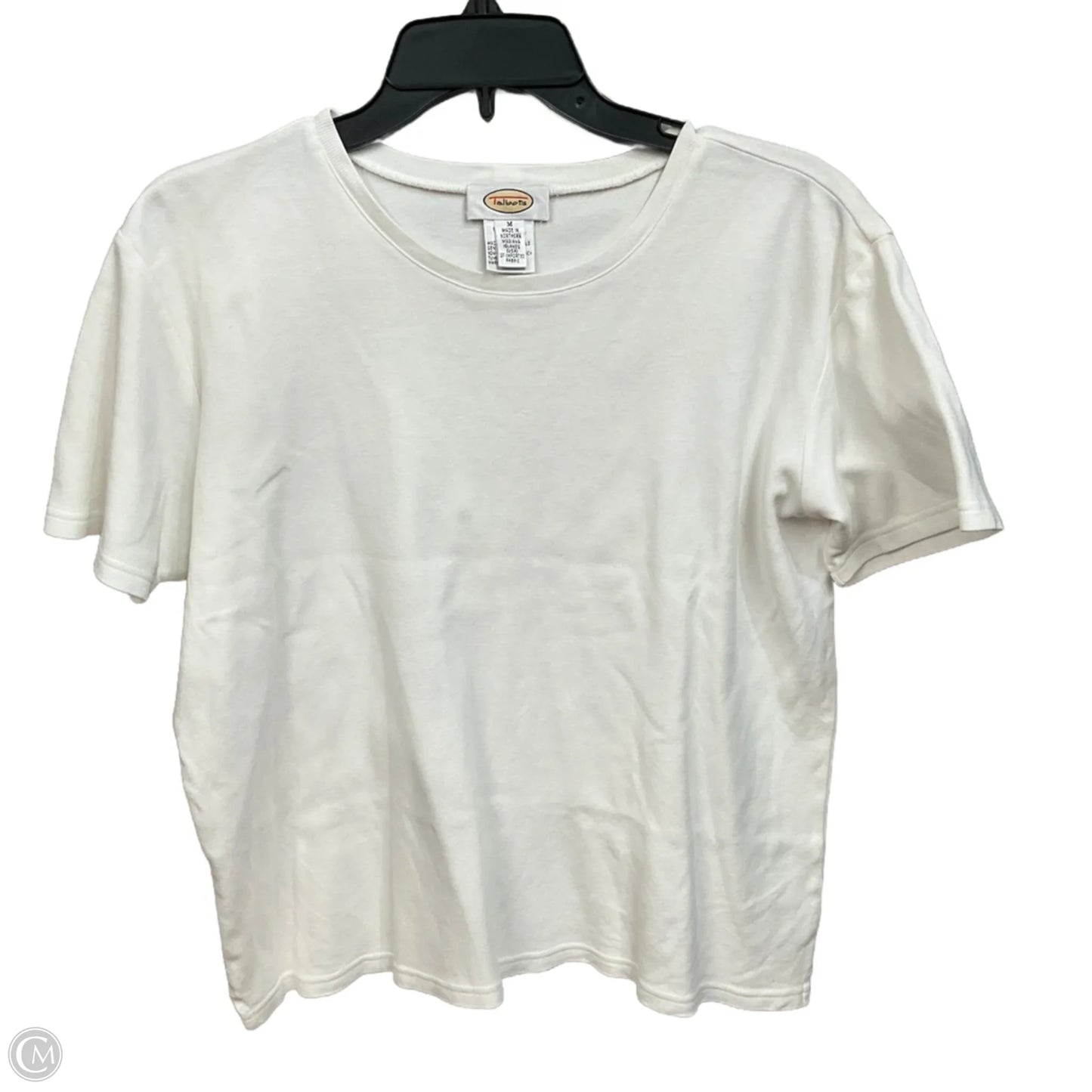 Top Short Sleeve Basic By Talbots In White, Size: M