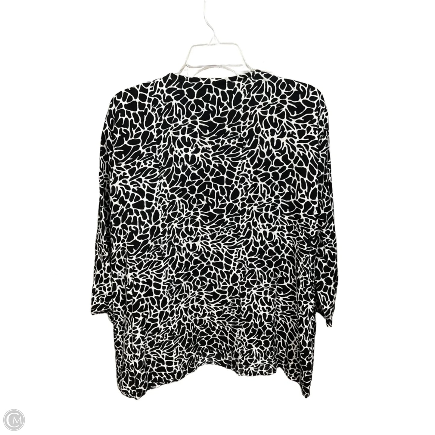 Cardigan By Clothes Mentor In Black & White, Size: Xl