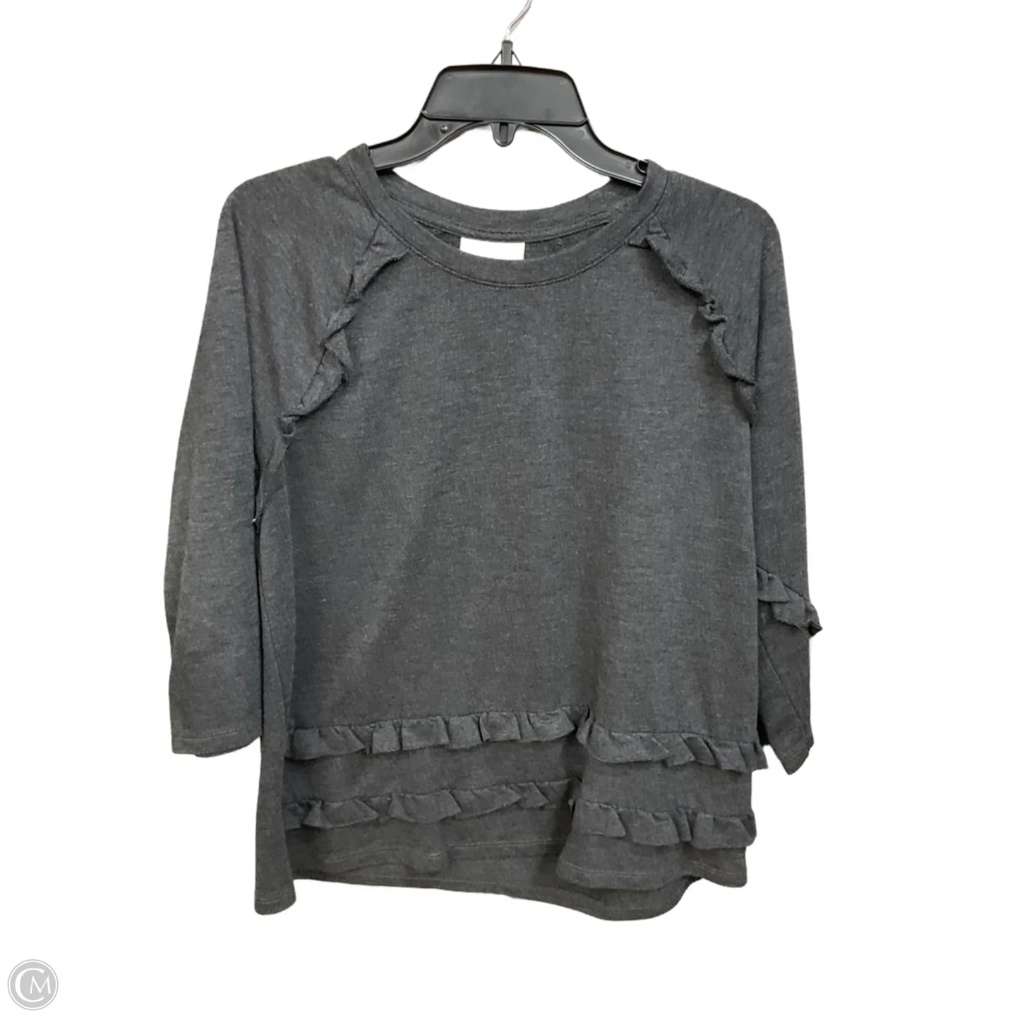 Top 3/4 Sleeve By Style And Company In Grey, Size: M