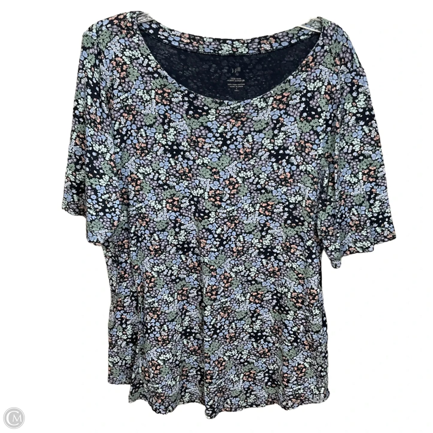 Top Short Sleeve By J. Jill In Blue, Size: L