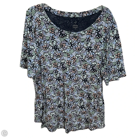 Top Short Sleeve By J. Jill In Blue, Size: L