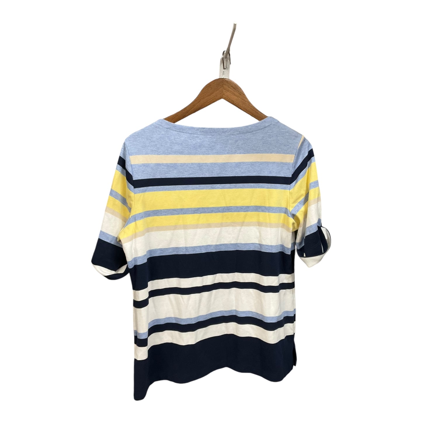 Top 3/4 Sleeve By Karen Scott In Striped Pattern, Size: Xl