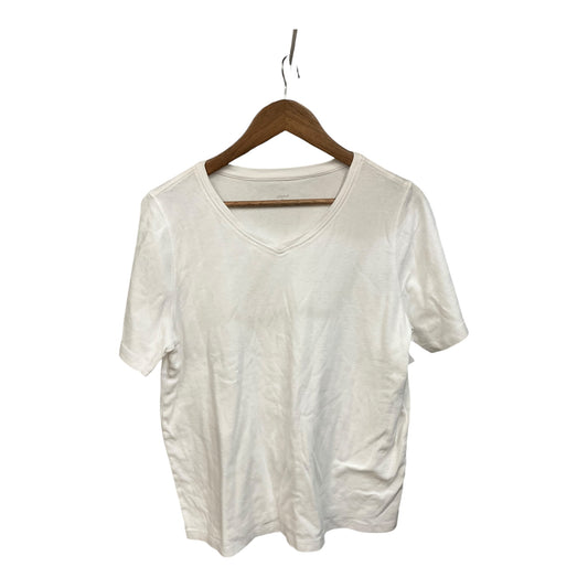 Top Short Sleeve By Cj Banks In White, Size: Xl