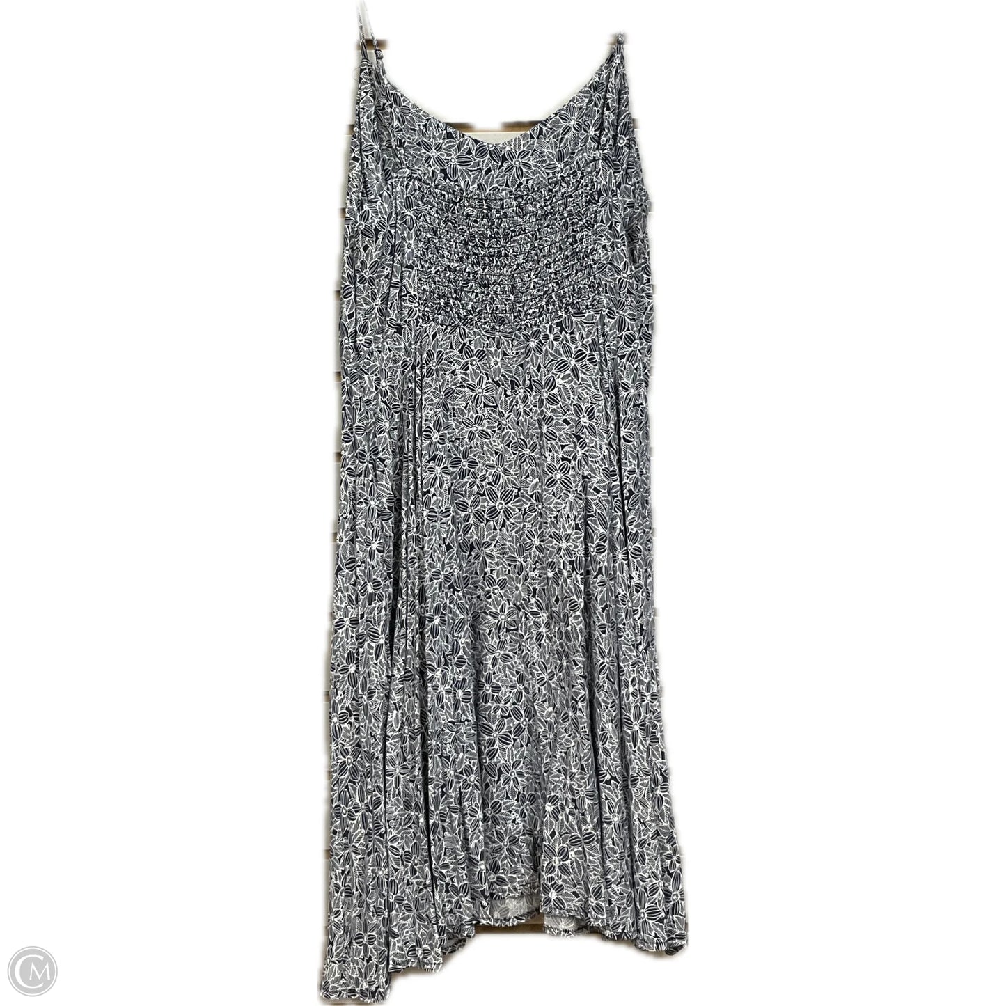 Dress Casual Midi By Old Navy In Blue & White, Size: L