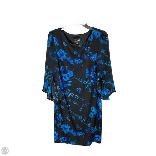 Dress Casual Midi By Connected Apparel In Black & Blue, Size: S