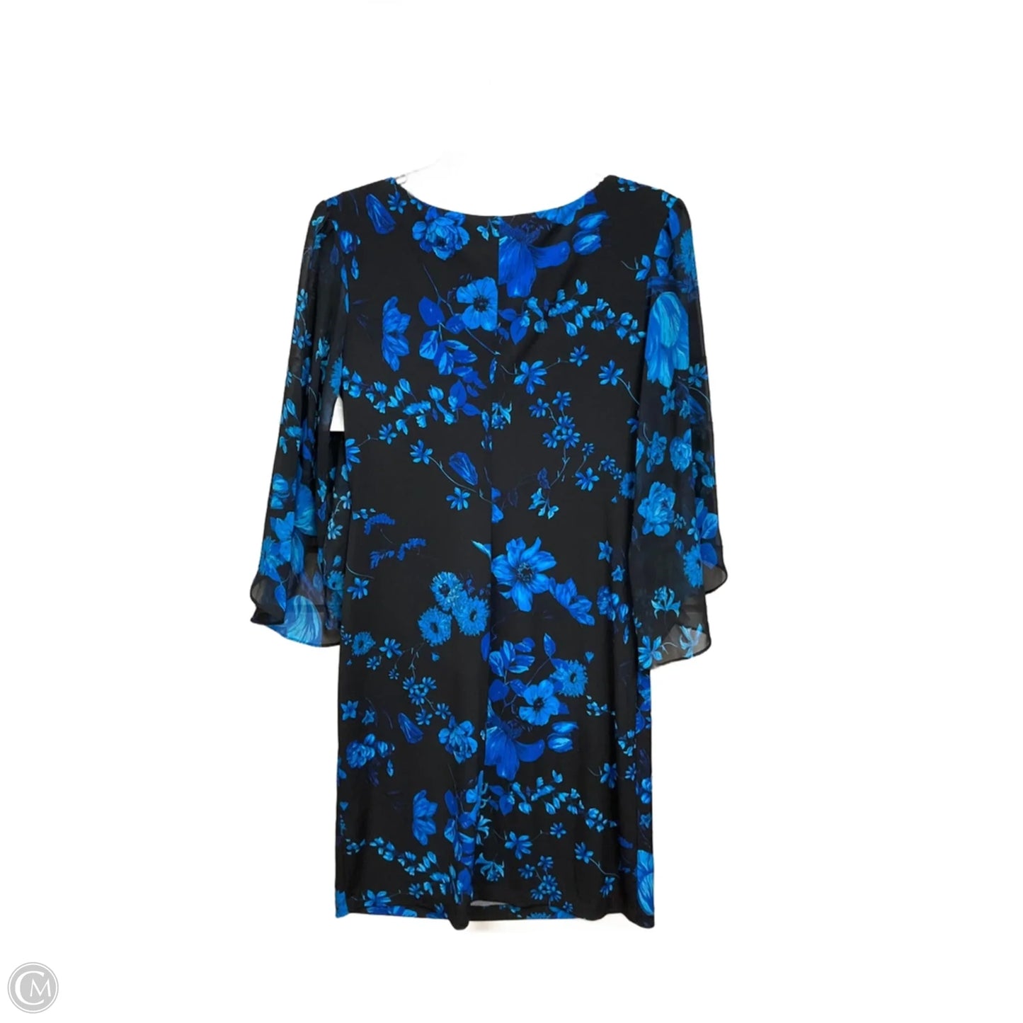 Dress Casual Midi By Connected Apparel In Black & Blue, Size: S
