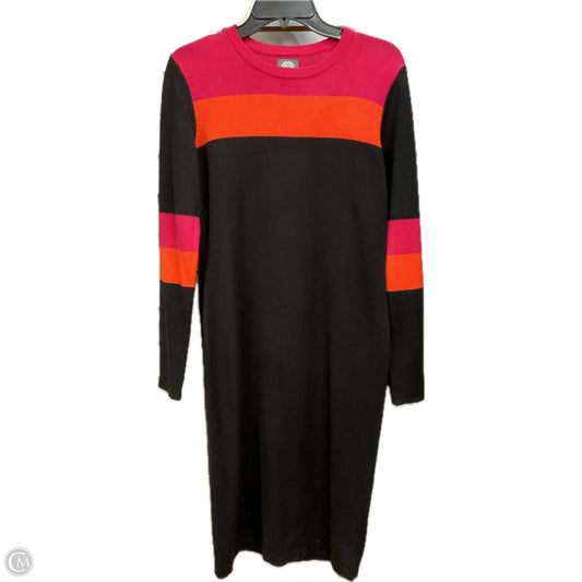 Dress Casual Midi By Vince Camuto In Black & Pink, Size: M