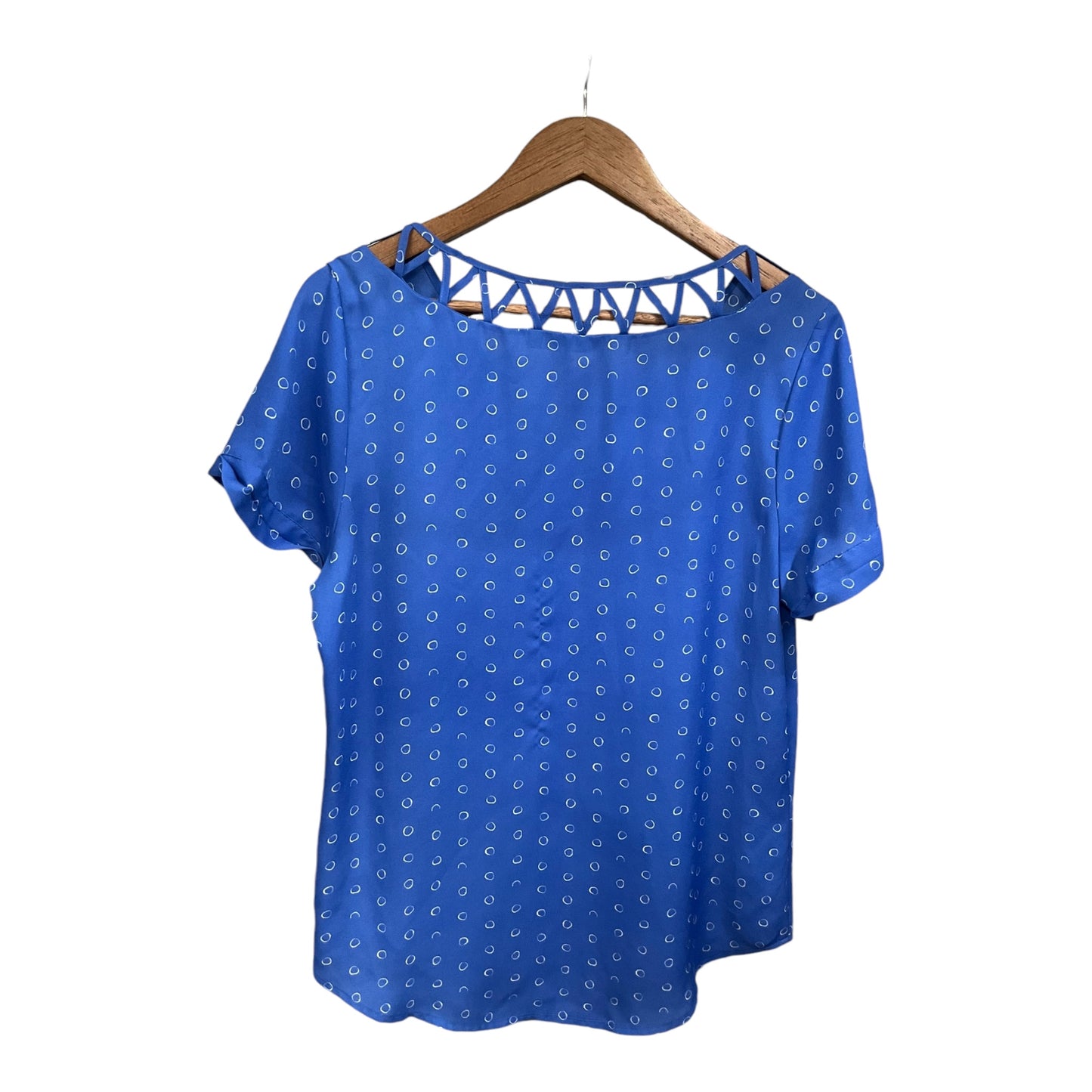 Top Short Sleeve By Apt 9 In Blue, Size: L