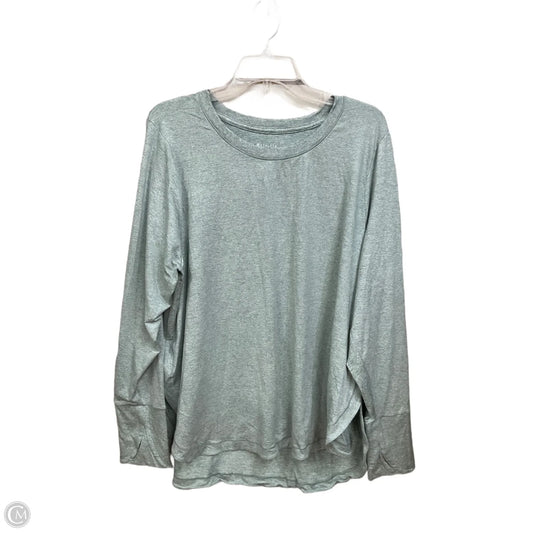 Athletic Top Long Sleeve Collar By Athleta In Green, Size: 2x